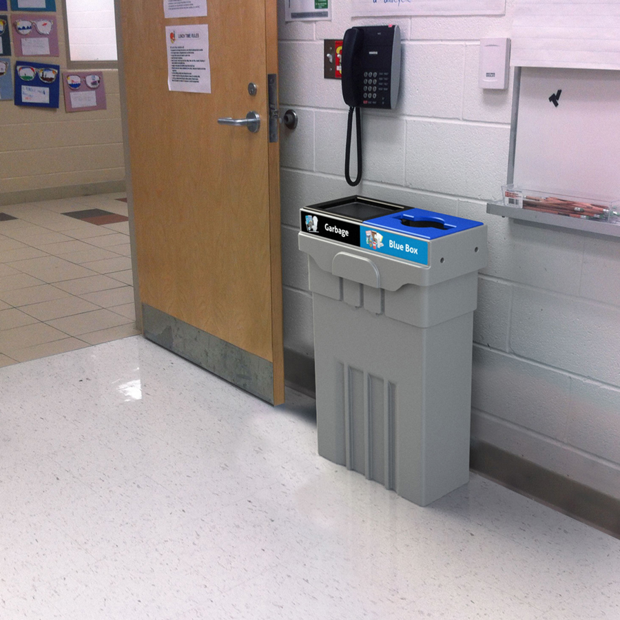 Campus and Office Washroom Recycling Bin, Slim Recycling Bin, Campus Recycling and waste bin, School Recycling Container, University Recycling and waste bin